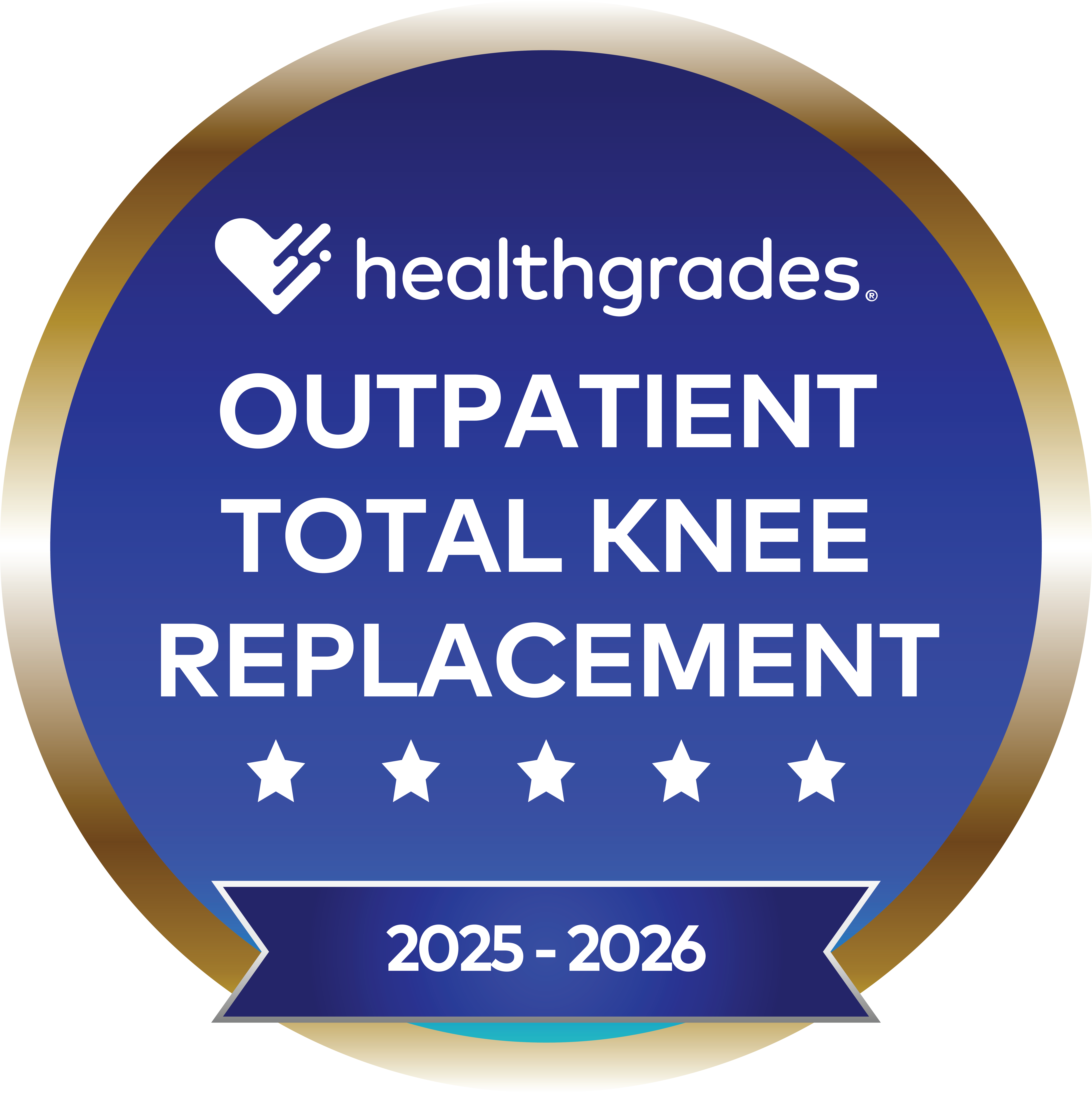 Healthgrades Outpatient Total Knee Replacement 5-star Award