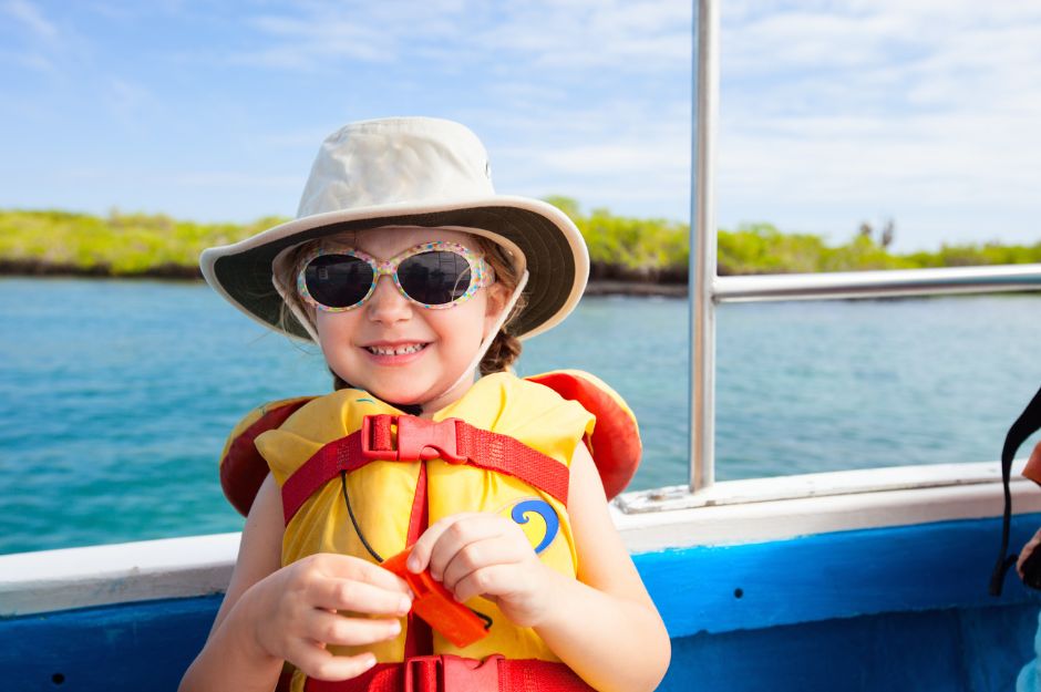 child on a boat