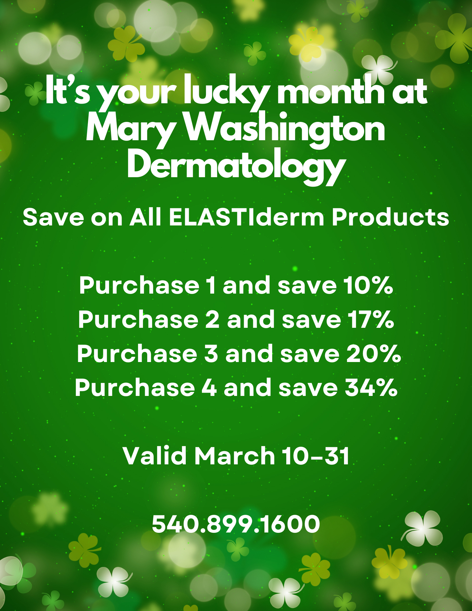 March Dermatology specials