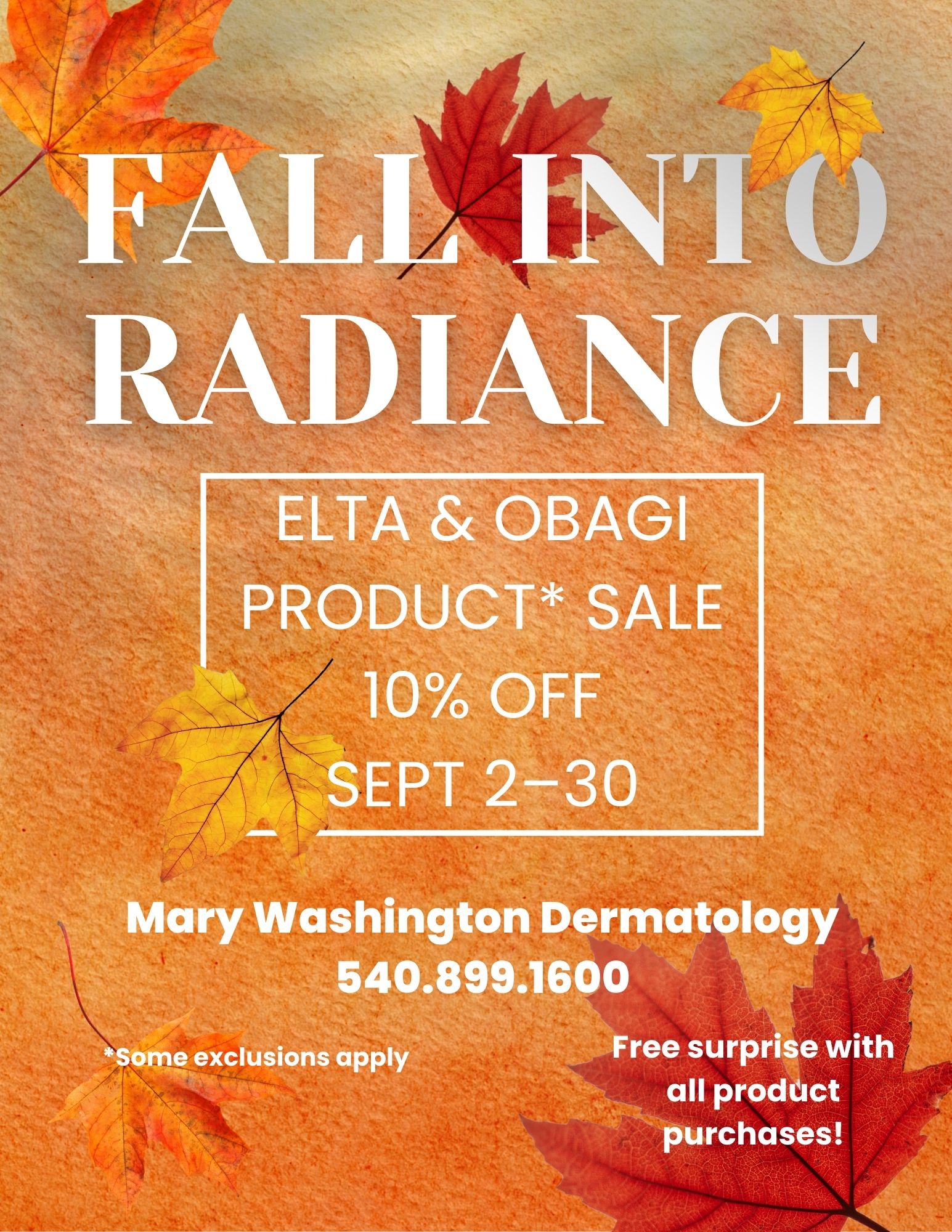 September dermatology specials